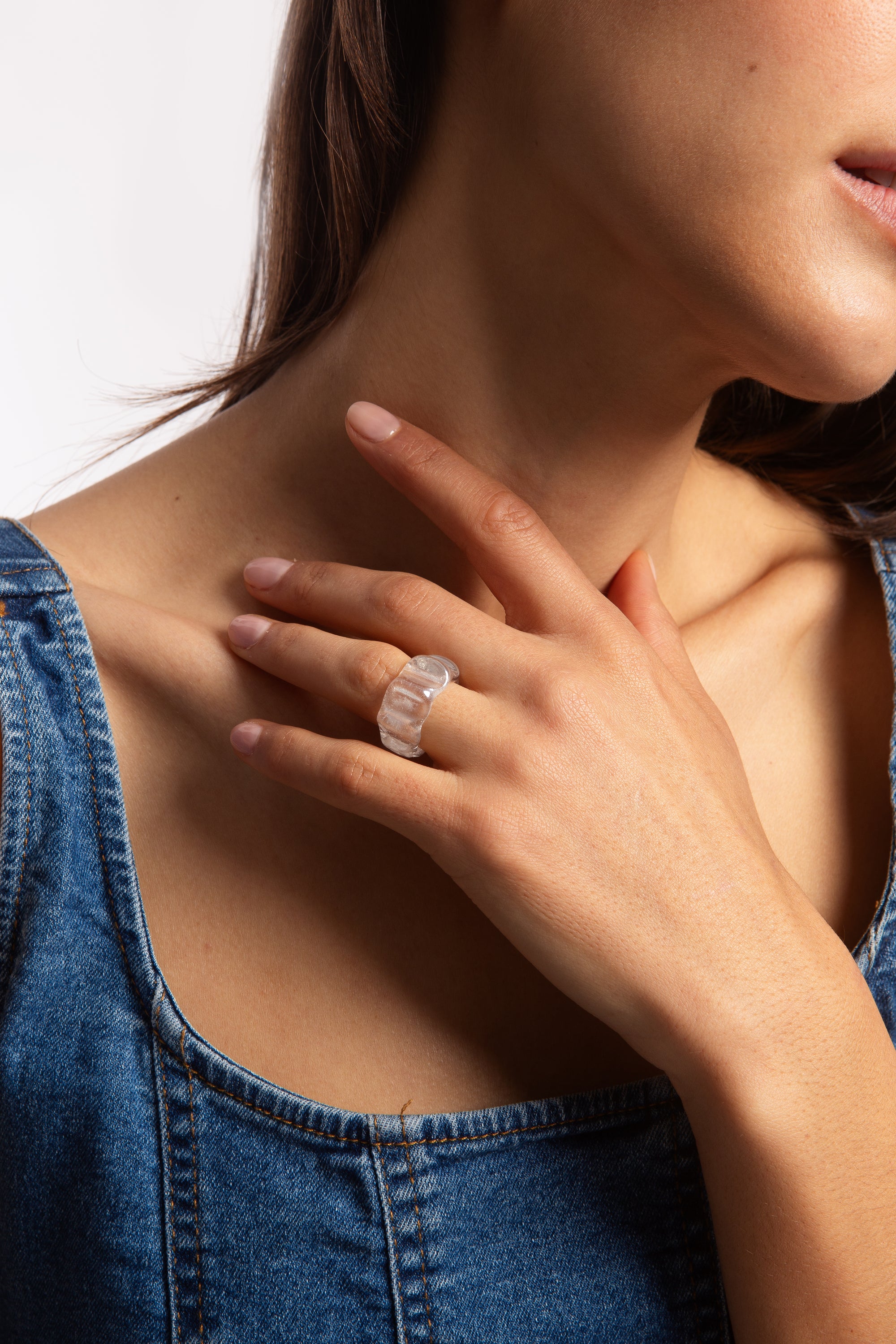 Clear Onda Ring
