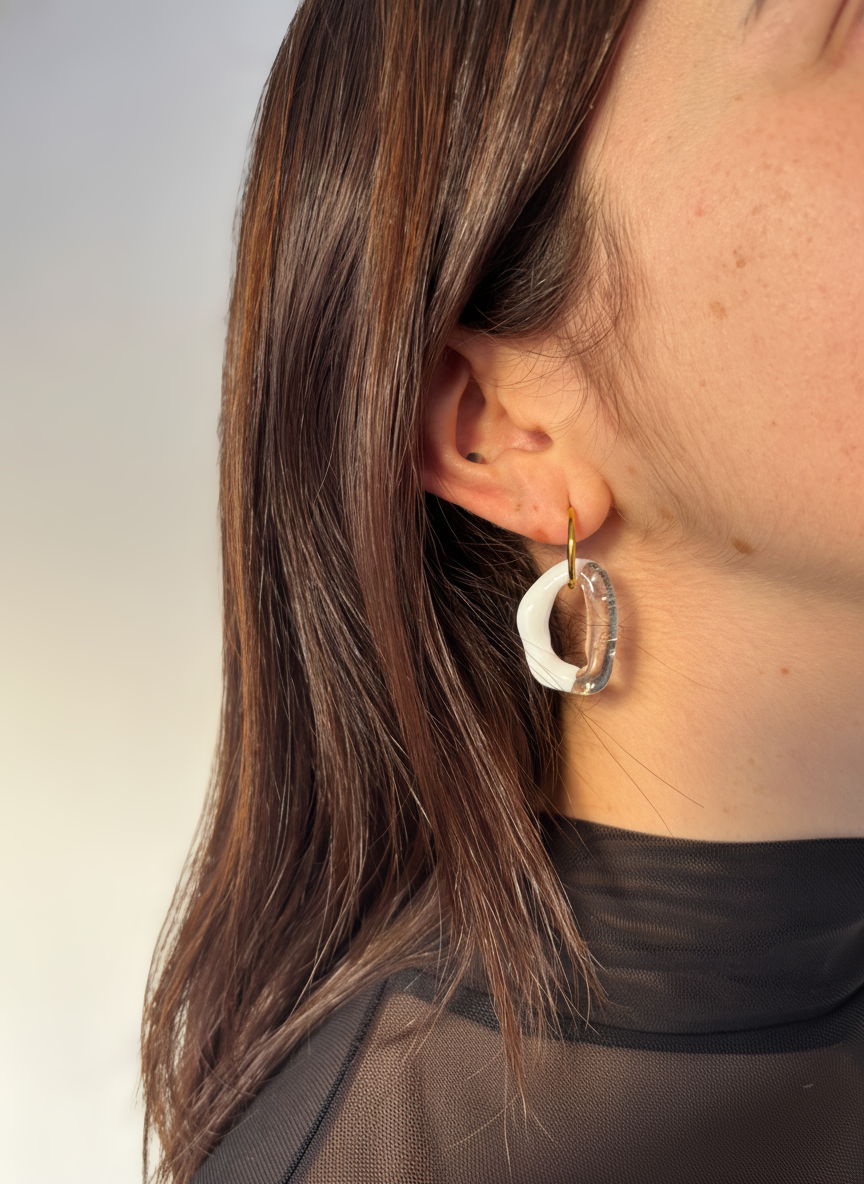 Dulce White Earrings